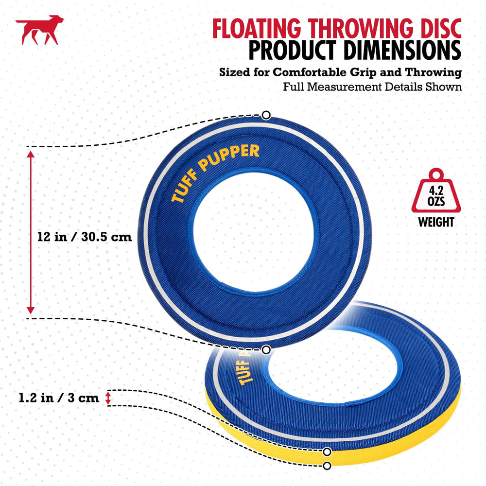 Tuff Pupper long-range flight frisbee for long-distance fetch.