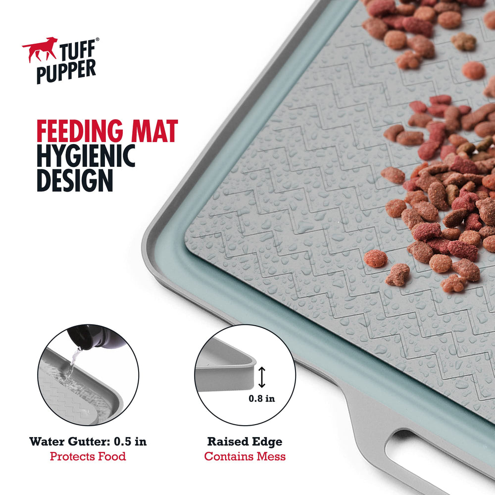Tuff Pupper non-slip texture keeps bowls steady on smooth floors.