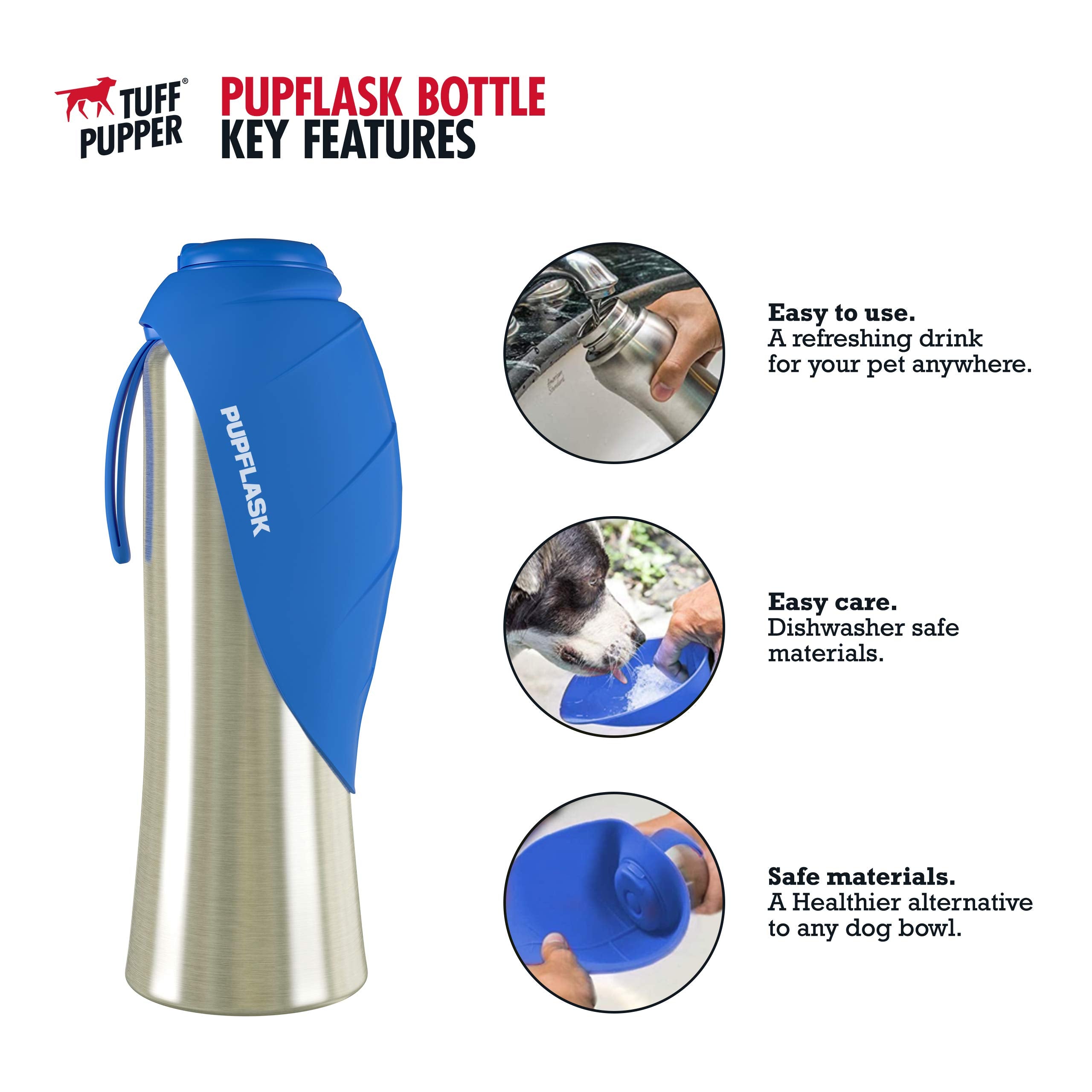 PupFlask collapsible bowl extended for easy access during walks and hikes.