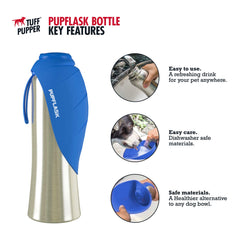 PupFlask collapsible bowl extended for easy access during walks and hikes.