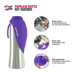 PupFlask large bottle side view demonstrates easy grip for daily walks