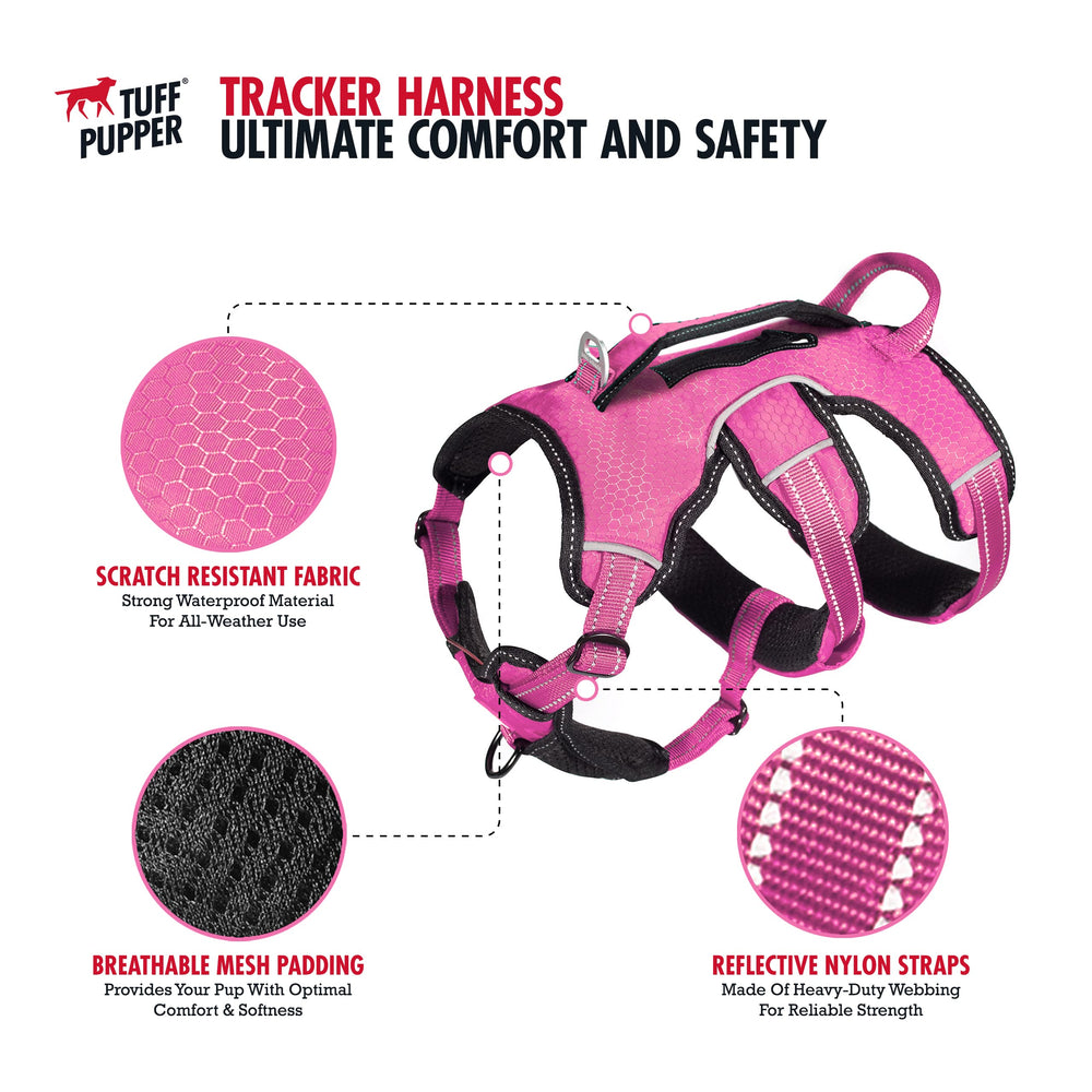Tuff Pupper five-point adjustable system ensures a precise, comfortable fit.