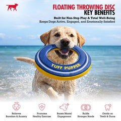 Tuff Pupper soft-foam rim frisbee, gentle on teeth.