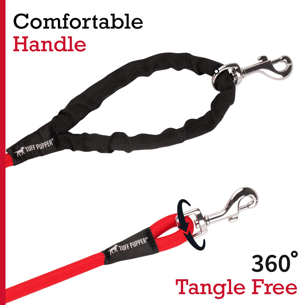 Tuff Pupper soft padded handle on the long-lead for comfortable grip