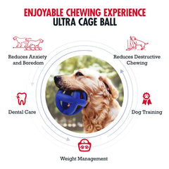 Tuff Pupper SuperChewer cage ball toy in action improving fetch and chew sessions