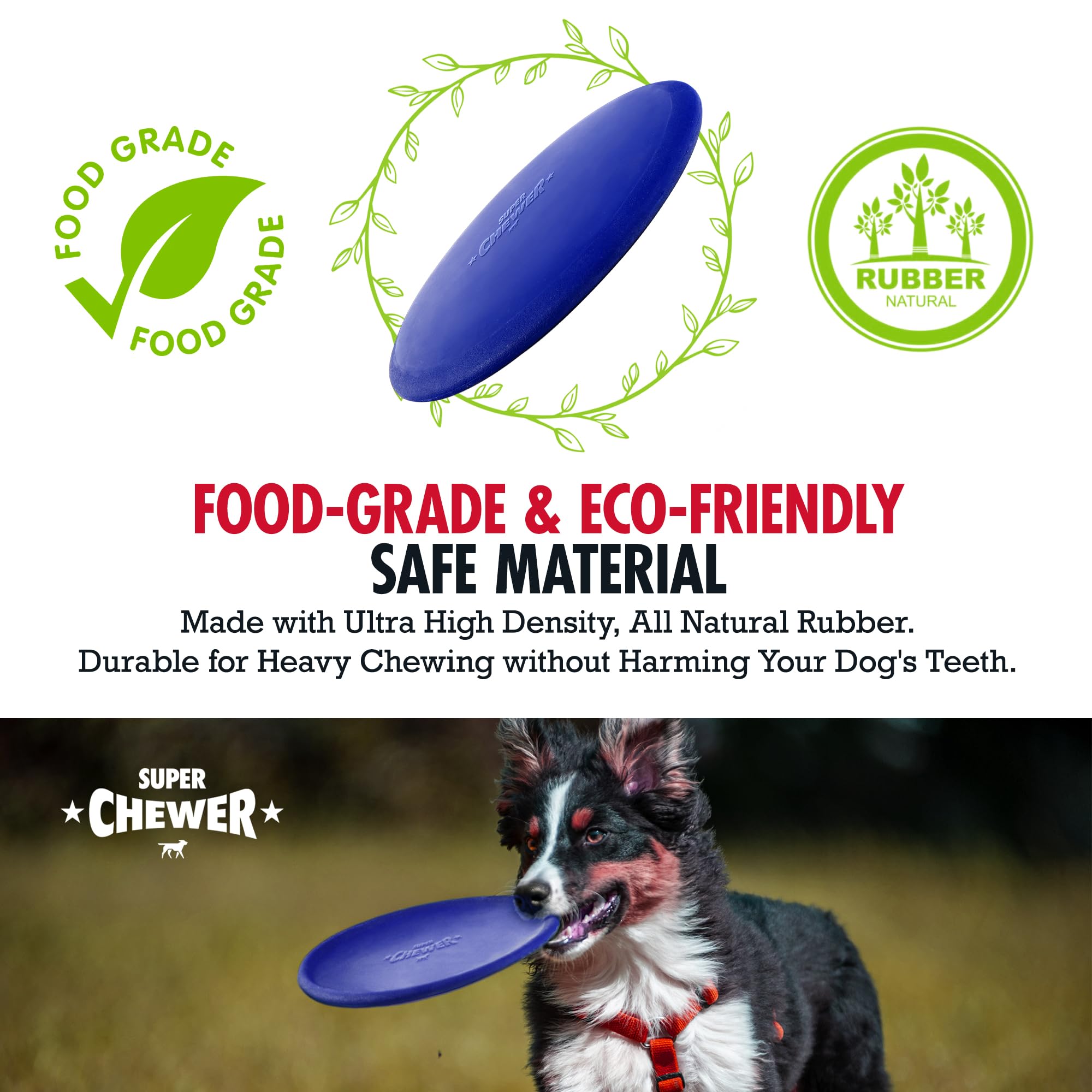 Tuff Pupper SuperChewer close-up of strong rubber disc built for durability.