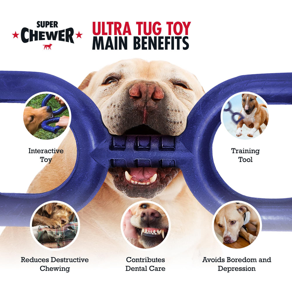 Tuff Pupper SuperChewer Tug Toy in action during dog training and bonding