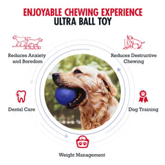 Tuff Pupper SuperChewer ball in action promotes engaging play.