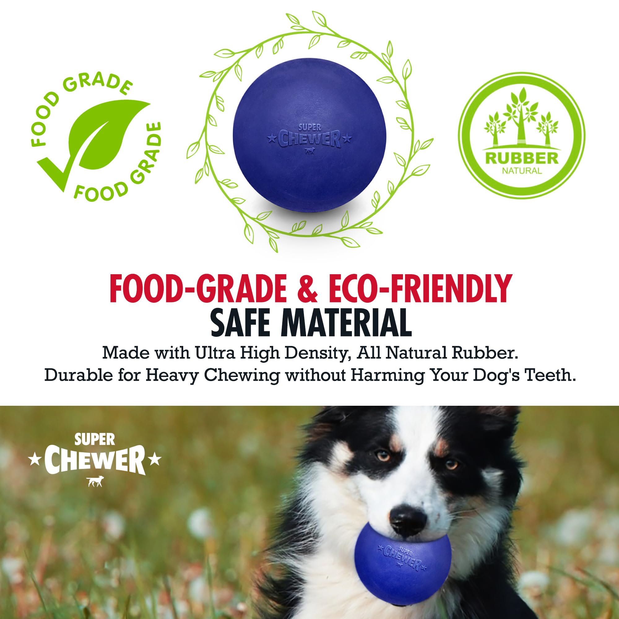 Tuff Pupper natural rubber core close-up shows chew resilience.