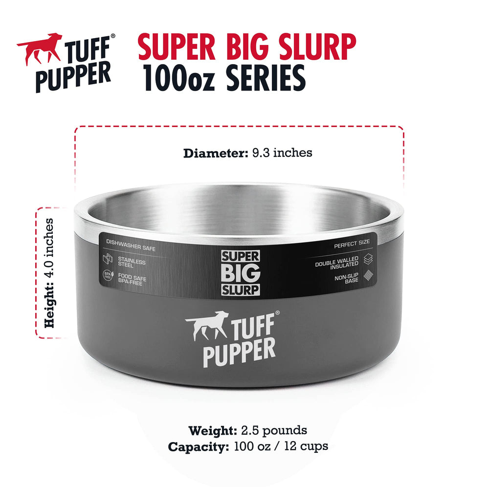 Tuff Pupper top rack dishwasher safe bowl for easy cleaning