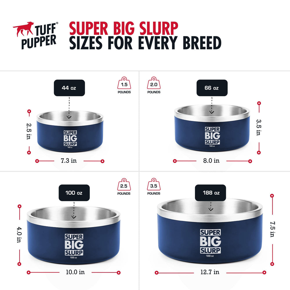 Tuff Pupper weighted 2.5lb base reduces tipping during meals