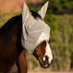 TUFFTEQ horse fly mask with ears visor shields eyes and reduces glare during turnout