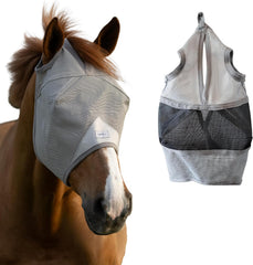 TUFFTEQ horse fly mask without ears with visor for enhanced eye protection.