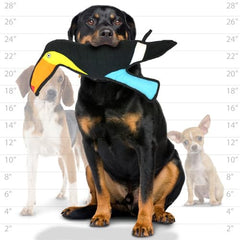 TUFFY Zoo Toucan four-layer durability for long-lasting fetch and tug sessions