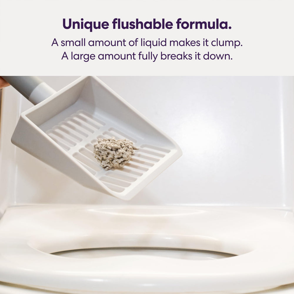 Tuft & Paw dust-free pellets visible for clean indoor air