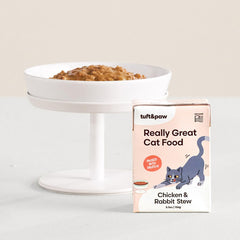 TUFT + PAW cat food serving bowl with pumpkin supports digestion