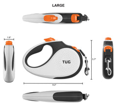 TUG 16ft nylon tape extended for versatile walking distances.