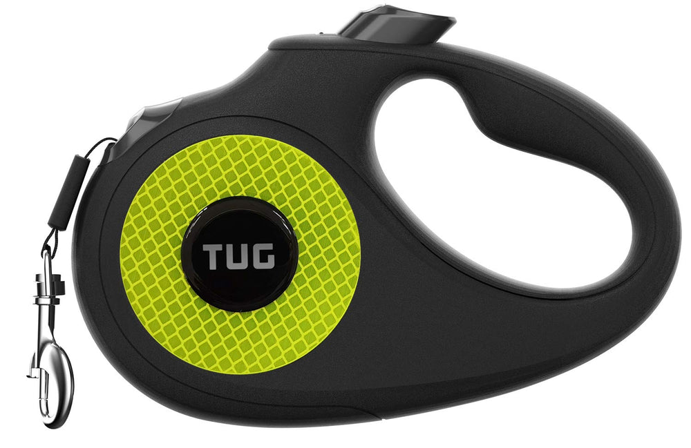 TUG 360-degree leash in action with a tangle-free retractable design for smooth walks.