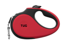 TUG 360° retractable leash extended for smooth control during a walk.