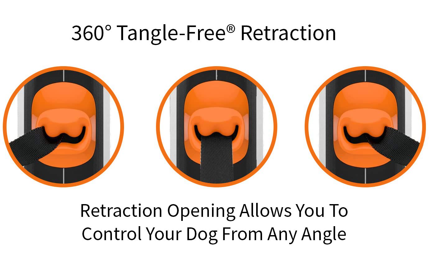 Ergonomic anti-slip handle on the TUG leash for long walks