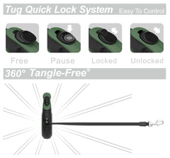TUG ergonomic anti-slip handle offers comfortable grip for long strolls
