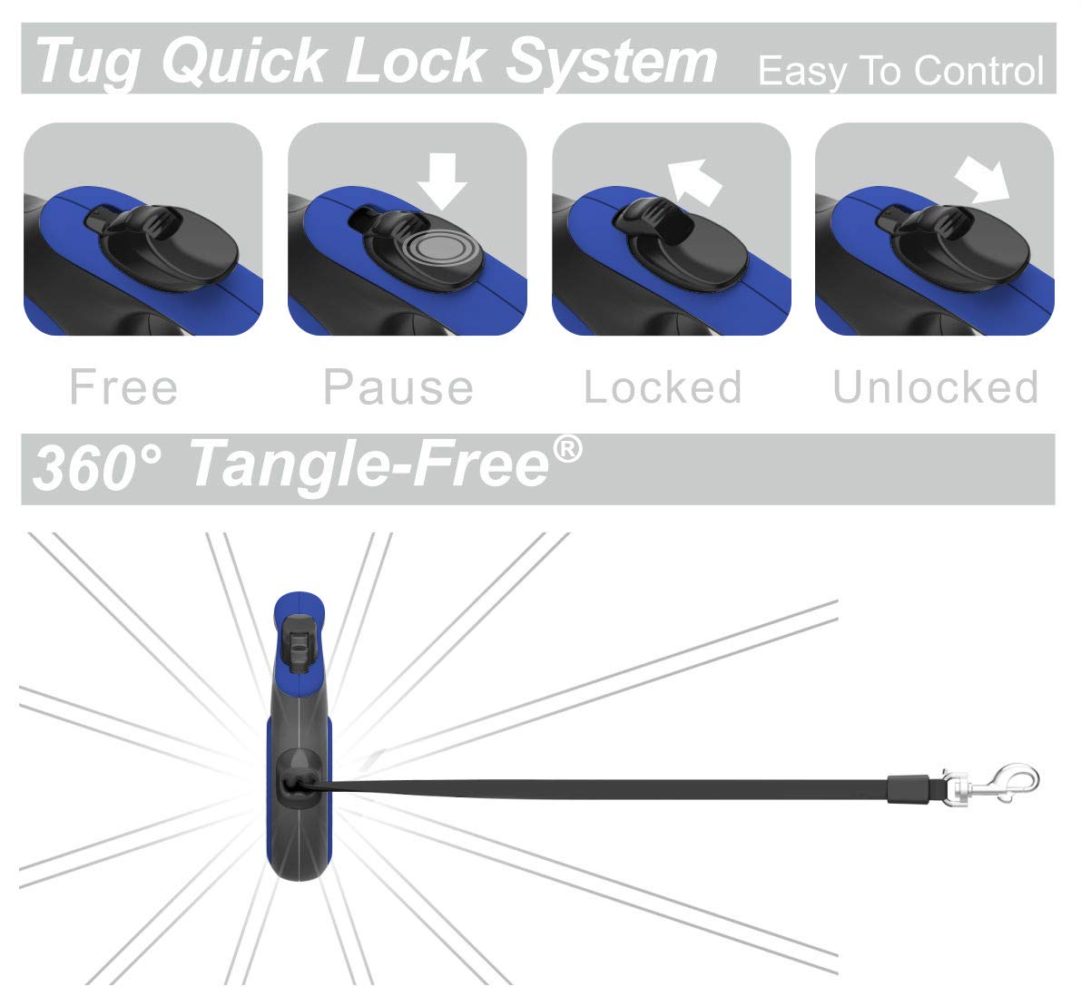 TUG heavy-duty internal coil delivers consistent retraction.