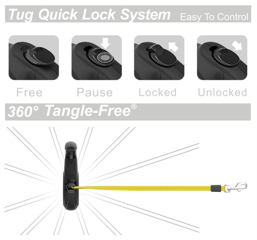 TUG internal coil provides consistent retraction during daily outings.