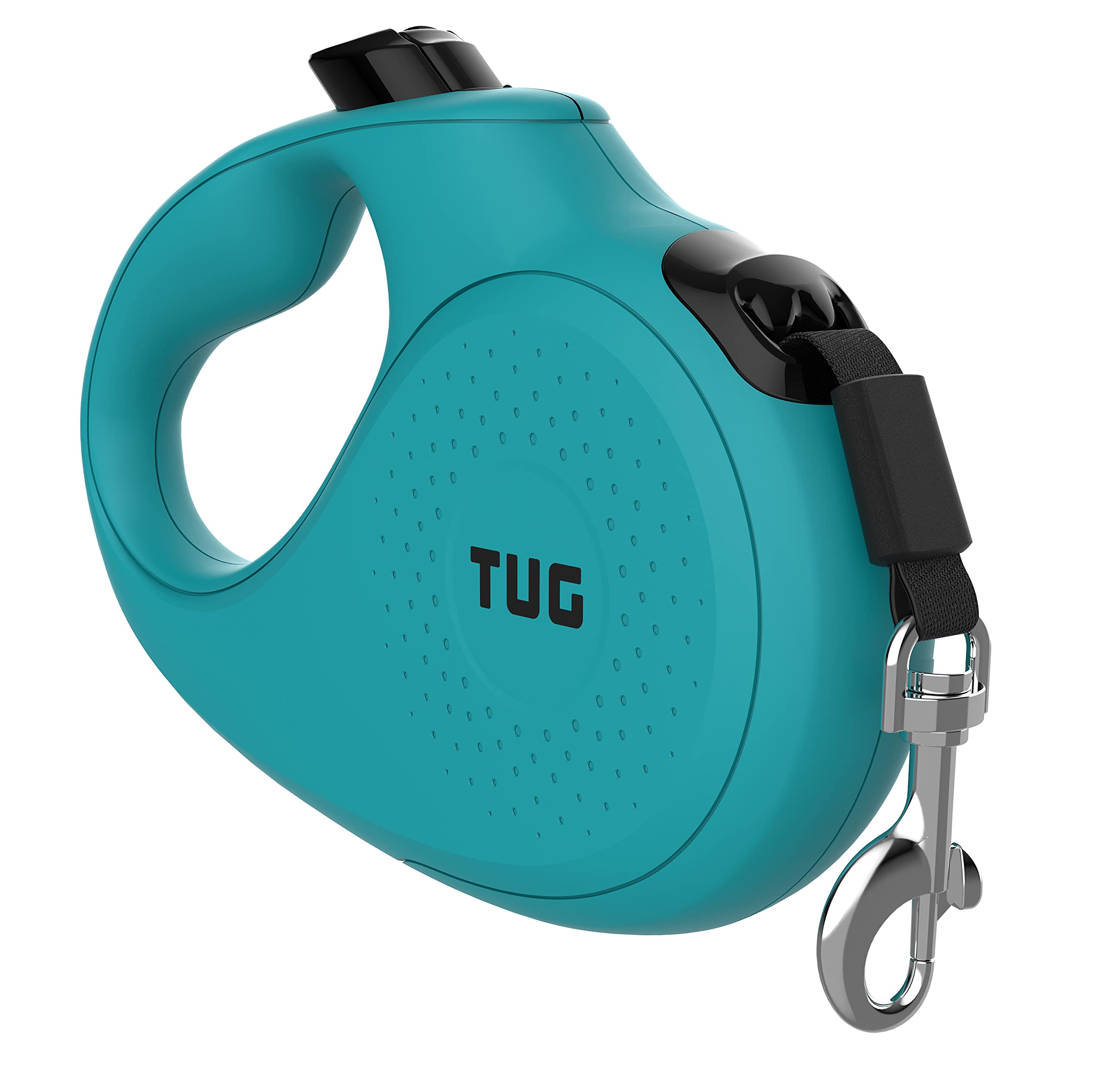 Durable internal coil maintains consistent retraction; safety note not suitable for chewing.