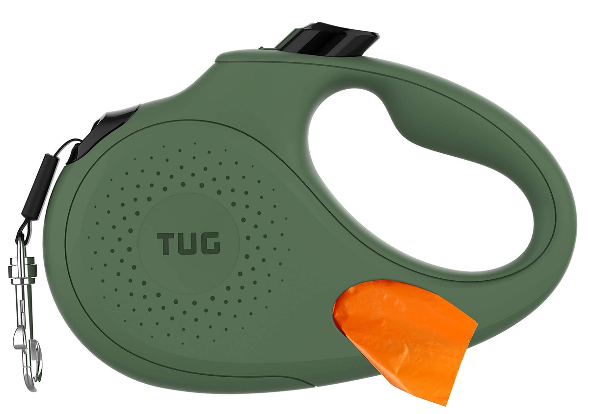 TUG Oval 360° retractable leash — tangle-free design for smooth daily walks.