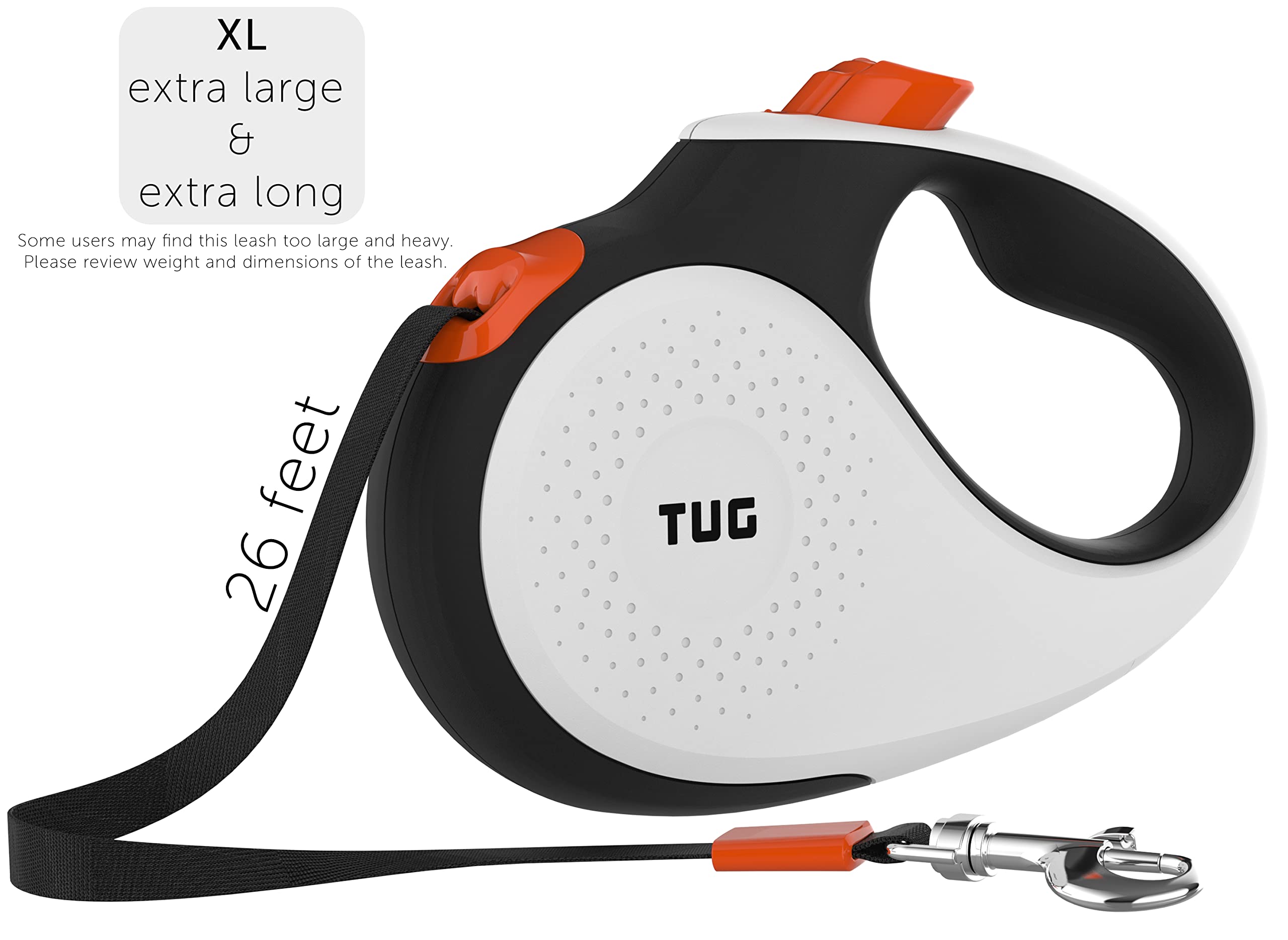 Ergonomic anti-slip handle on the TUG XL for comfortable long walks.