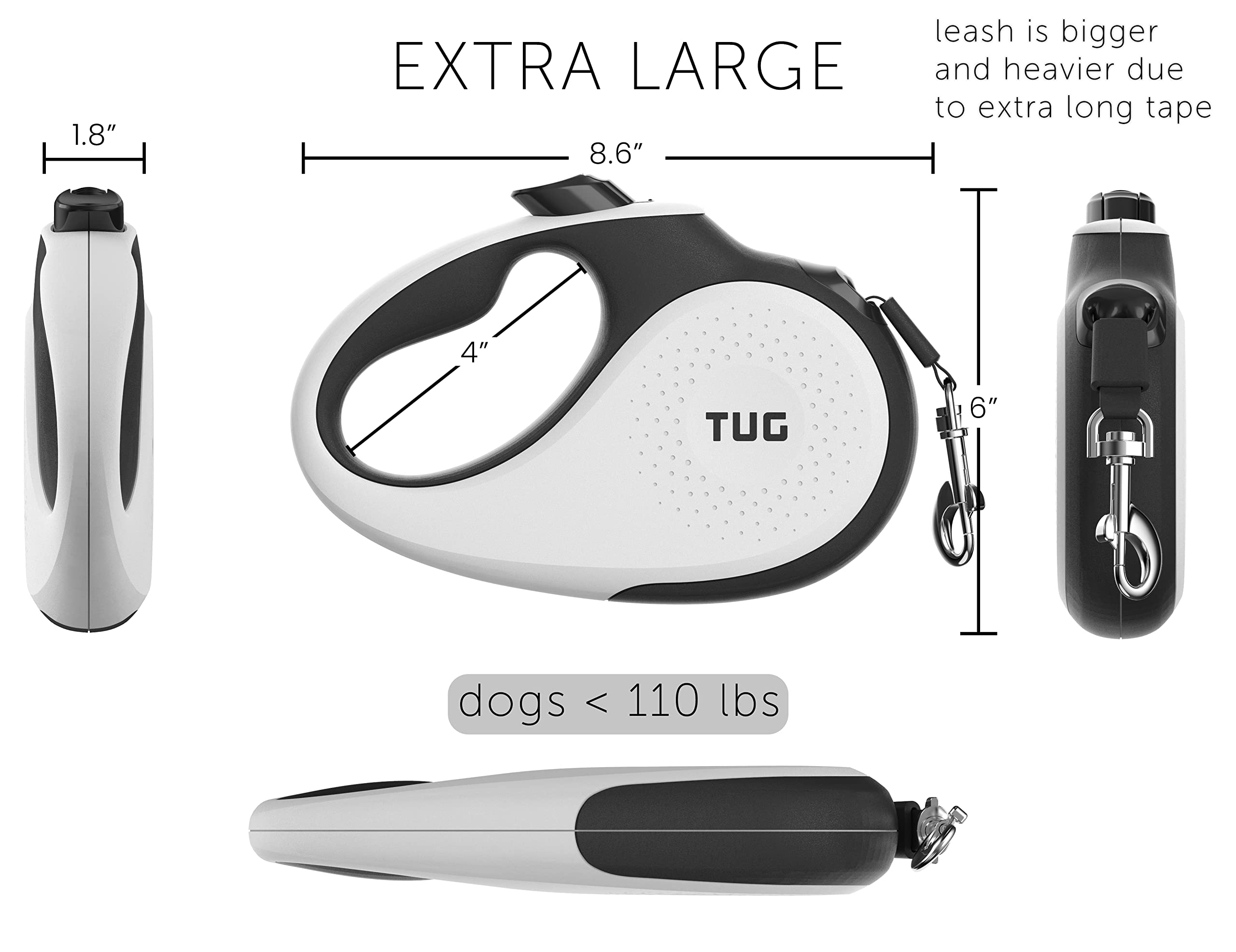 TUG XL one-handed brake and lock demonstrated for quick control