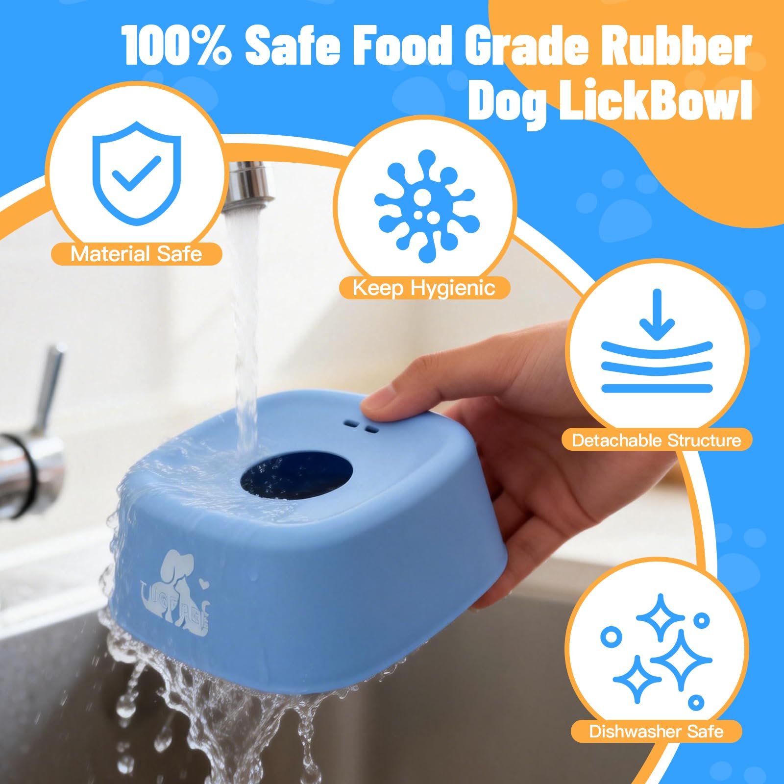 TUGFREE dishwasher-safe materials ensure easy cleaning after liquid treats.