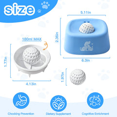 TUGFREE bowl sits stably on a non-slip mat for spill-free meals.
