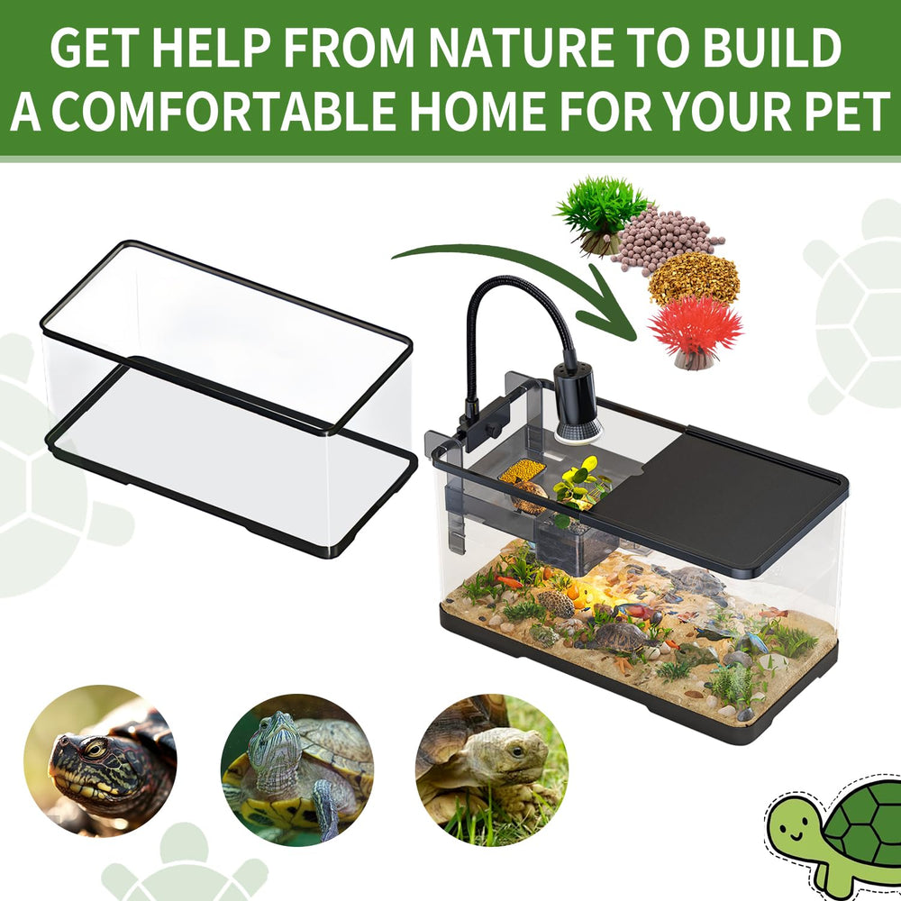 Tuhaoking Turtle Tank Kit full assembly ready-to-use starter setup.