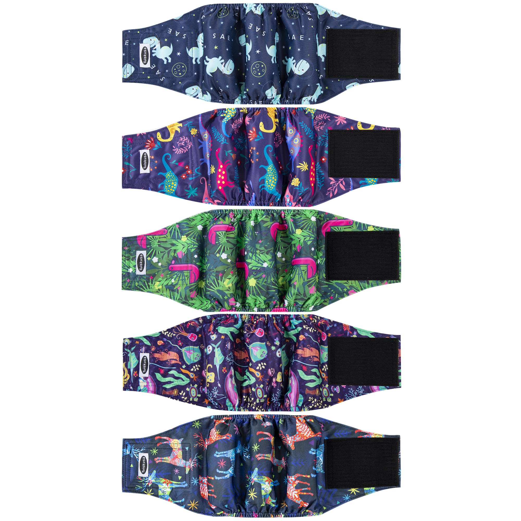 Tuiskusa male dog diapers pack front view showing easy containment for daily wear