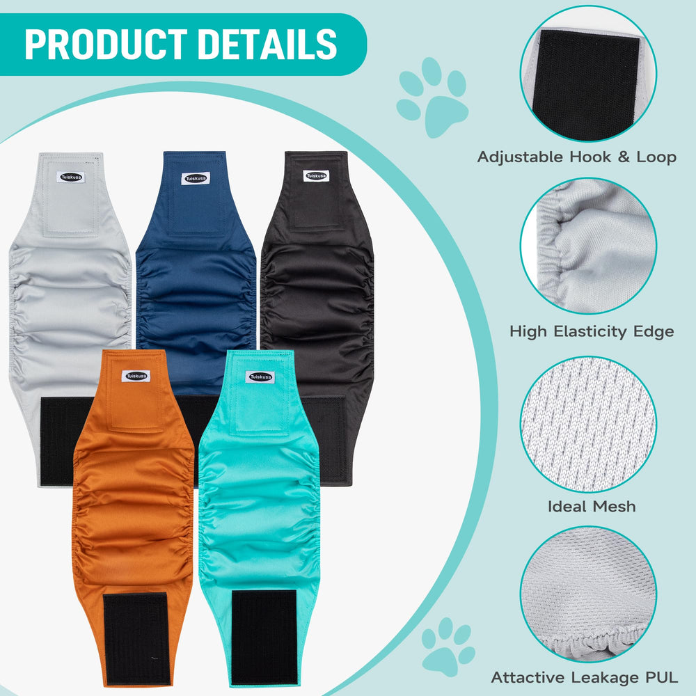 Tuiskusa male dog diapers size-range offers breed-ready options.