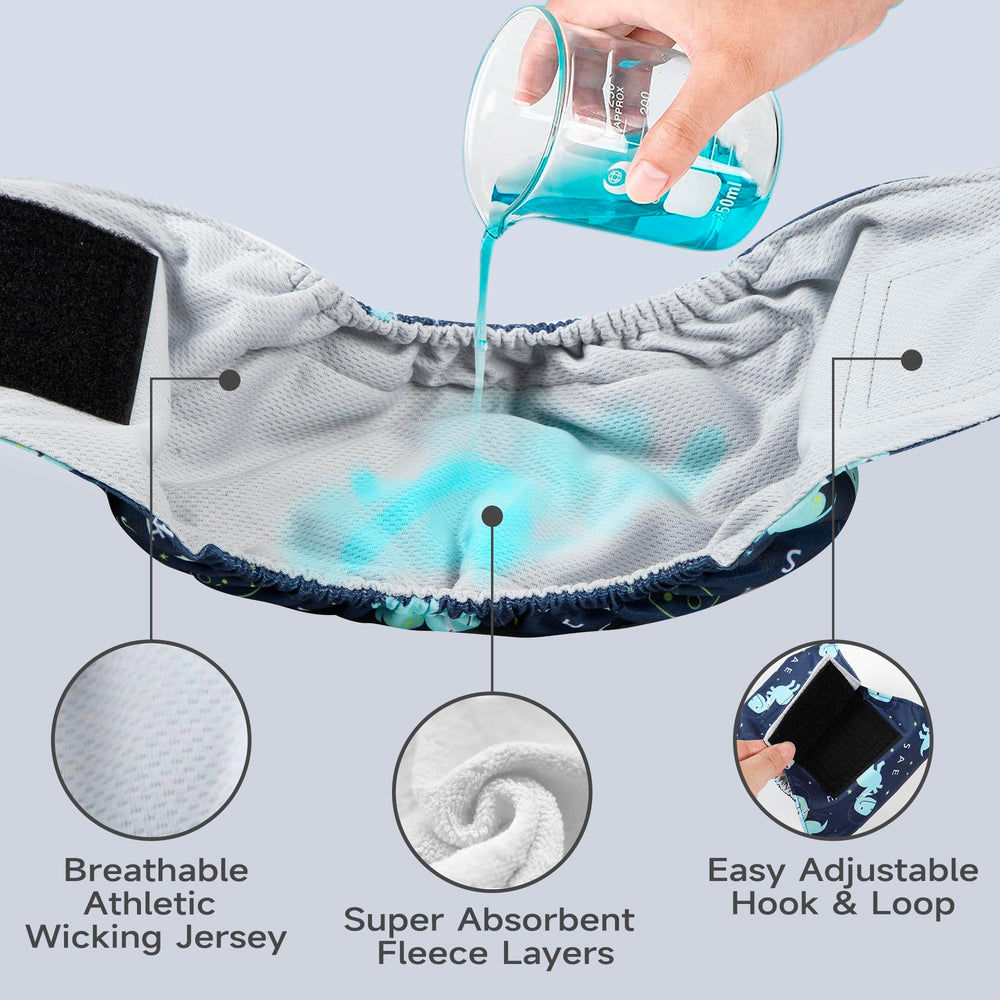 Tuiskusa male dog diapers Velcro closeup highlighting secure fastening.