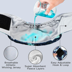 Tuiskusa male dog diapers Velcro closeup highlighting secure fastening.