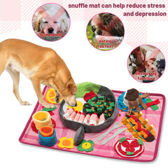 TUKOAW snuffle mat features a non-slip base for stable foraging sessions
