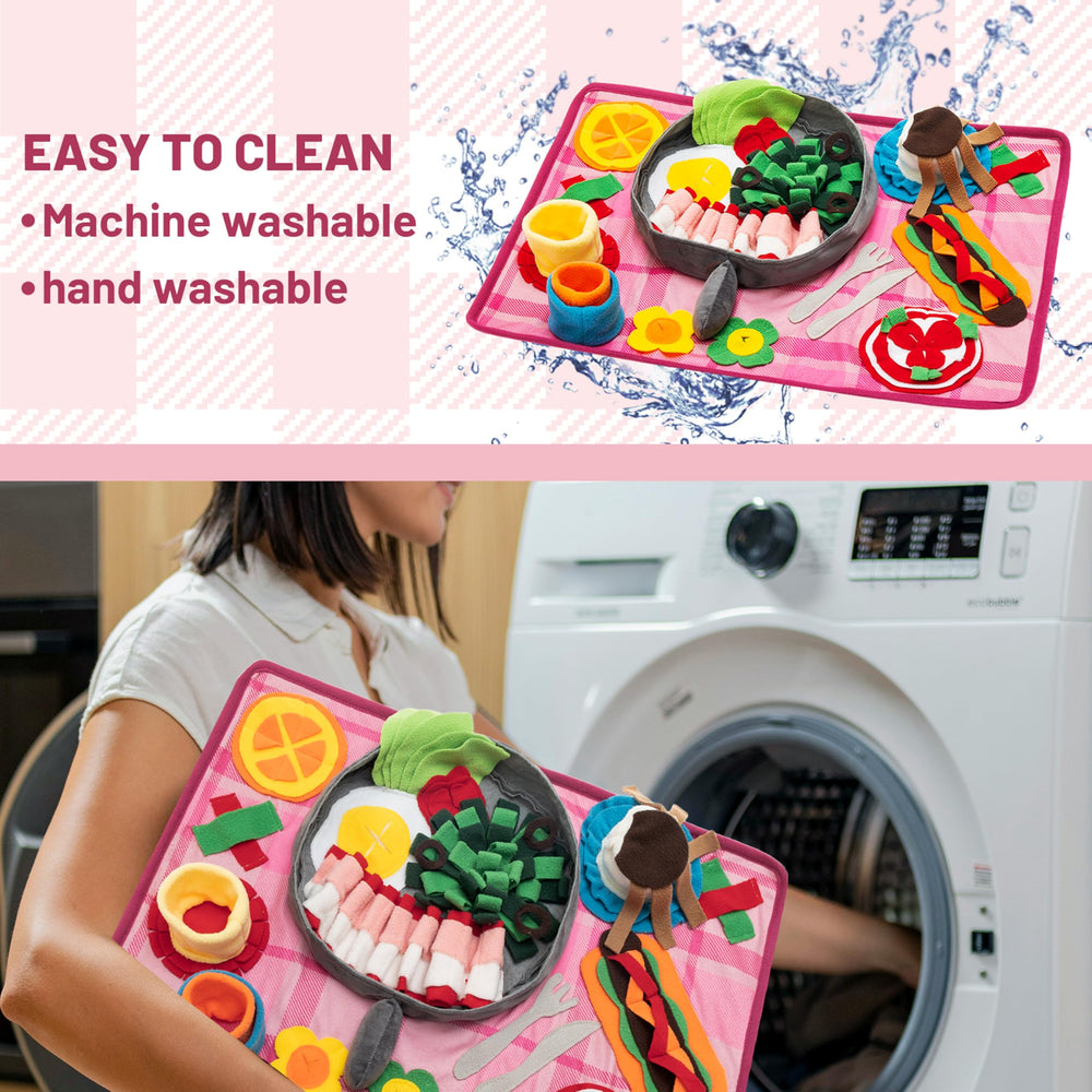 TUKOAW snuffle mat provides engaging mental and physical activity for small to medium pets