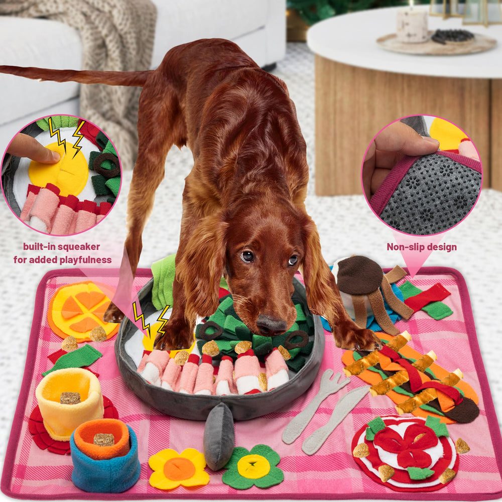 TUKOAW snuffle mat is machine washable and easy to clean after play