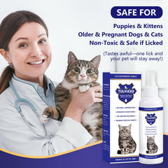 Tulvixxo cat deterrent spray for outdoor fences deters cats from garden edges.