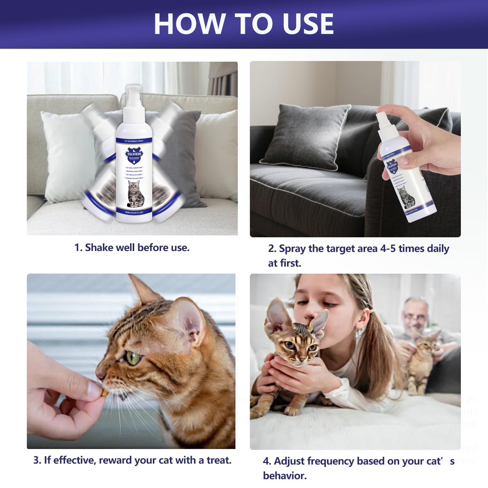 Tulvixxo formula is safe for cats with no harsh chemicals.