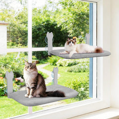 Turbosus 2-pack window perch setup for two windows, two lounging spots.