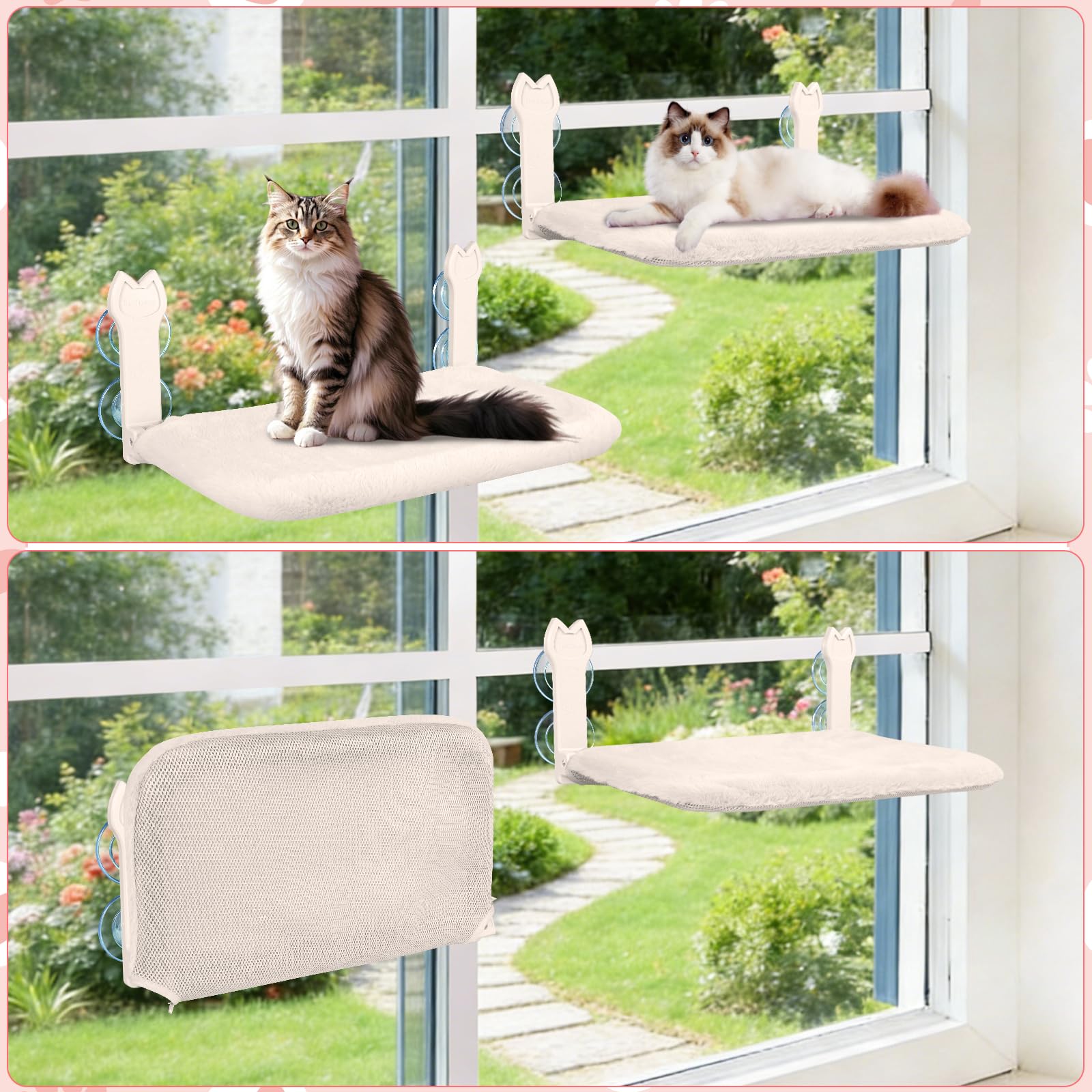 Turbosus beige cushion in use by a sunny window.