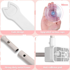 Turbosus cat window perch suction cups gripping glass for strong hold