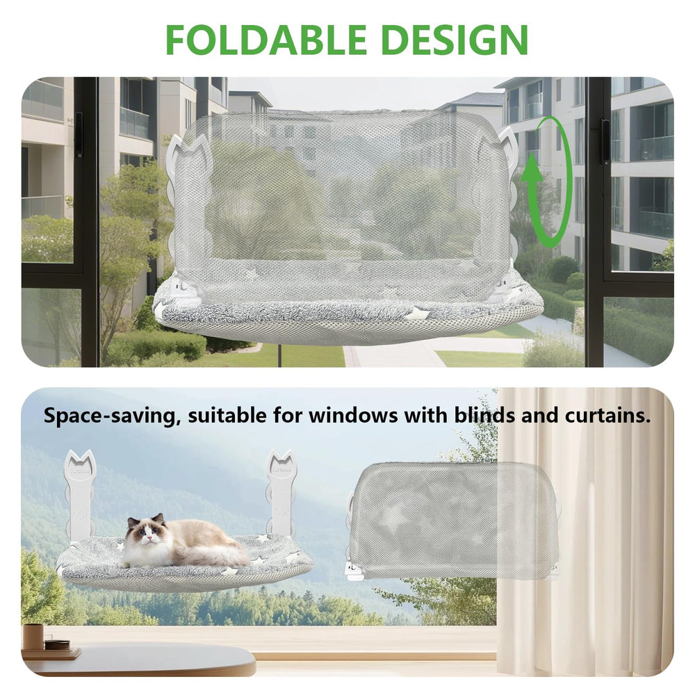 Turbosus durable suction cups secure the perch firmly to glass