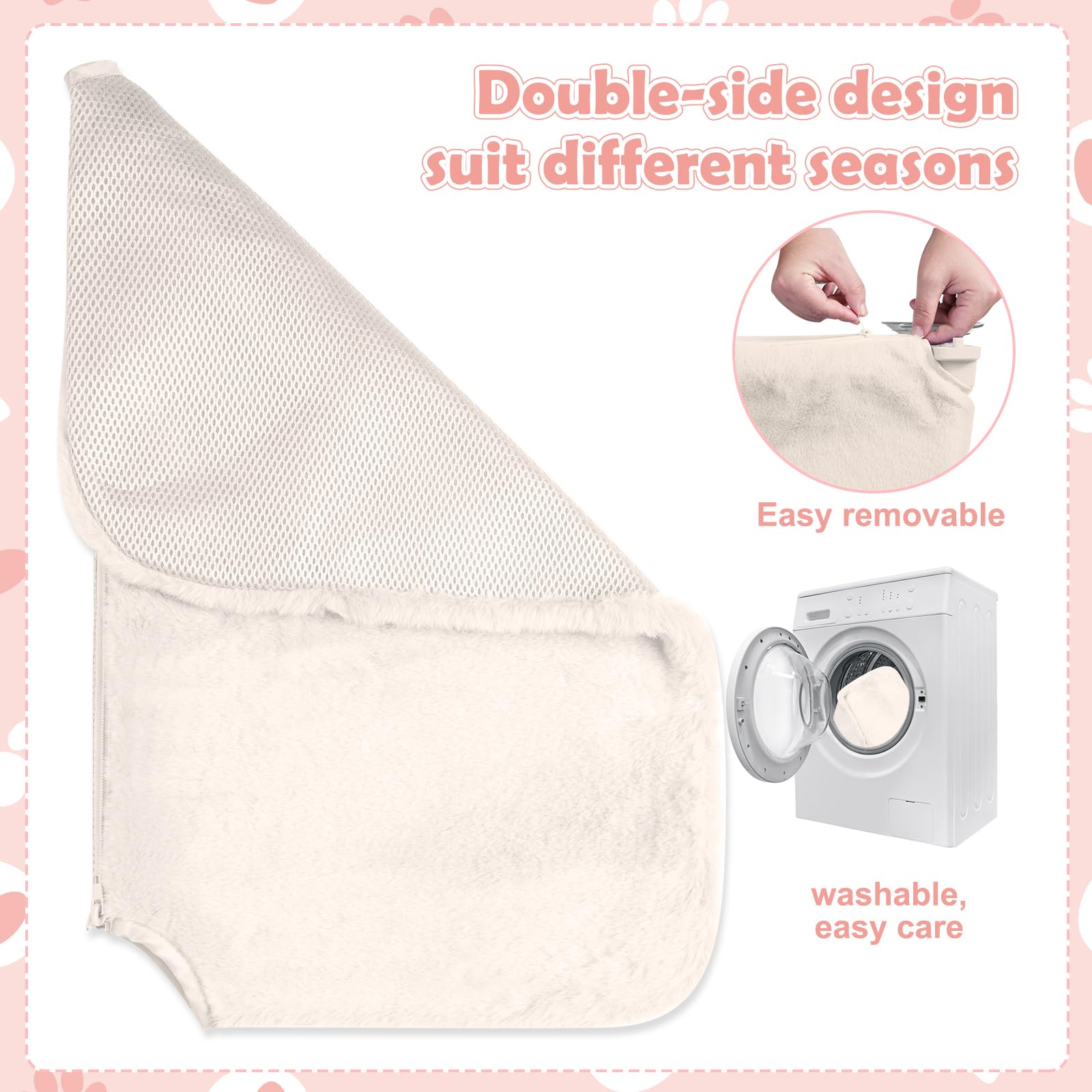 Turbosus cushion cover reverses to softer, plush comfort.