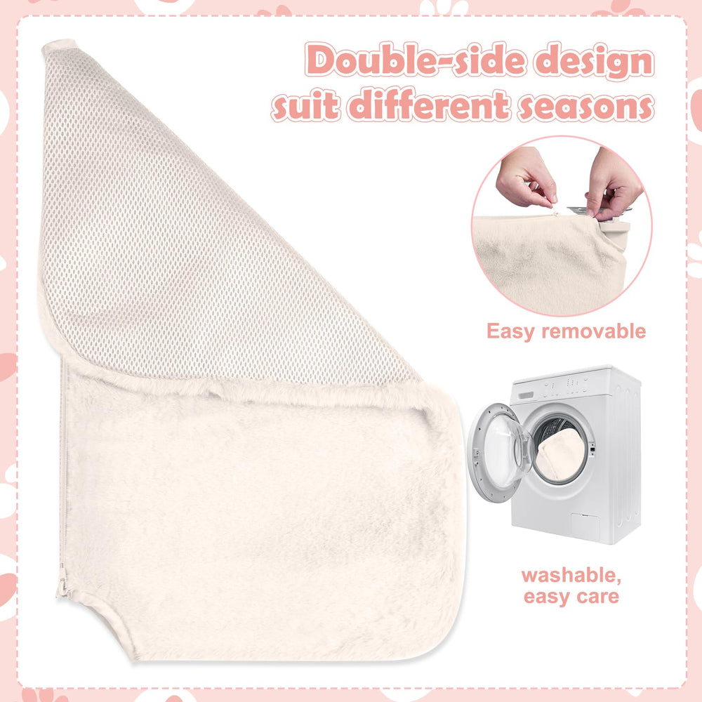 Turbosus cushion cover reverses to softer, plush comfort.