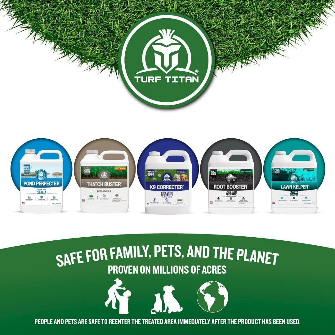 Pet-friendly lawn care with Turf Titan K9 Correcter.